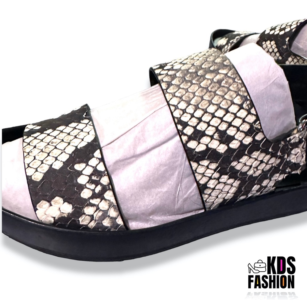 Vince "Marett" Snake-Embossed Platform Sandals Sz… - image 7